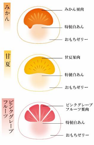 柑橘フルーツの水大福 6個入